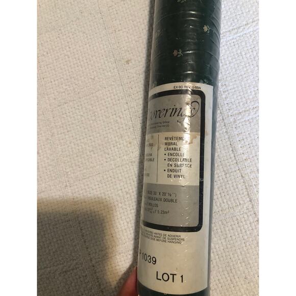 VTG Pallcoverings Wallpaper Double Roll AP1039 Green Floral Denmark Cottage 80s - Picture 6 of 9